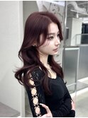 2way センター分け 小顔 レイヤーカット くびれヘア 韓国ヘア