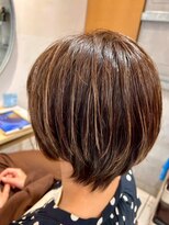 アース モード 新小岩店(EARTH/M)&nbsp;丸みショート×ハイライト