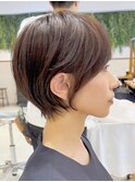 くびれショート/丸みショート/ショートボブ/白髪ぼかし/小顔
