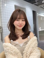 ジュイル ハラジュク(JEWIL HARAJUKU) ミディアムレイヤー 多幸感ヘア ベージュカラー