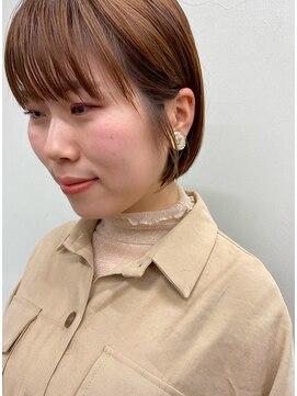 カフネ ジュントス ヨロ(Cafune' juntos YOLO) ピンクオレンジ×miniボブ