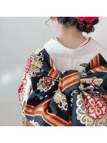 グランルッソ 岡山駅前(GRAN LUSSO)&nbsp;振袖着付け　華やか帯結び