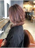 【天神今泉loty赤星】軽めボブ×ピンクベージュ