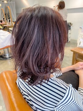 アイノア(AInoa) ミディアム×ピンクベージュ