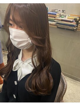 ロイジー(roijir) 【roijir 表参道】顔周り小顔カット×ミルクティーベージュ