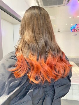 ゲーム 原宿店(GAME) ダブルカラーオレンジベージュカラーケアブリーチ韓国ハイトーン