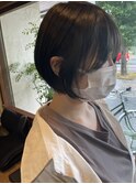 丸みショート/ショートボブ/透明感カラー