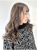 【FOLK】赤みなし透明感グレージュ☆似合わせゆる巻きロング♪