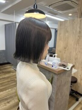 テーラヘアー 守谷店(TELA HAIR) 『切りっぱなしボブ×オリーブグレージュ』【TELA HAIR 守谷】