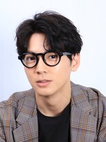 ネイビー(NAVY)&nbsp;メガネにフィット 大人のフェザーパーマ