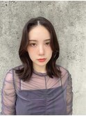 ミディアム/韓国くびれヘア/ポイントパーマ/10代/20代