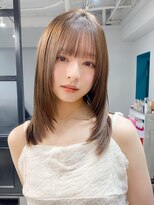 エトラ 渋谷店(etora) 小顔 前髪 レイヤーカット チェリーブラウン"