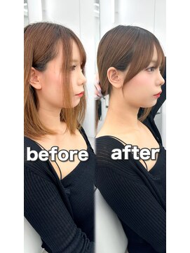 アマトウキョウ アユンチェ(AMA TOKYO×AYUNCHE) 前髪顔まわり韓国ヘアレイヤーカットサイドバンク2wayバンク韓国