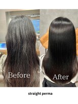 《美髪ストレート艶髪》髪質改善縮毛矯正トリートメント【銀座】