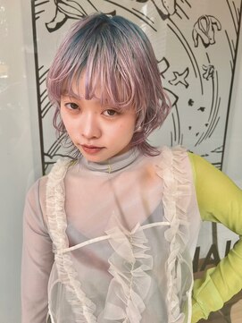 サラビューティーサイト 志免店(SARA Beauty Sight) ペールブルー×ピンクグラデーションカラー☆山之内