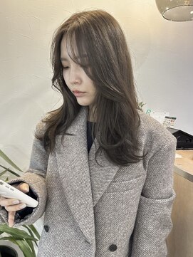 ムード(mood) オリーブグレージュ/アッシュカラー/ダブルカラー/透明感