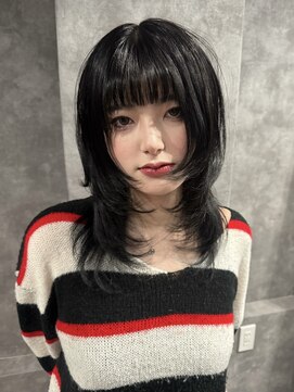 フィーリア 心斎橋堀江店(philia) シアーブラック×ハッシュカット