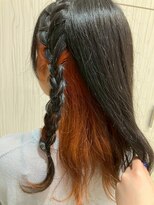 ビス フルール 日暮里店(Vis fleur)&nbsp;セミロング/インナーカラー/オレンジカラー