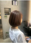 ５０代　定番ボブ　艶カラー