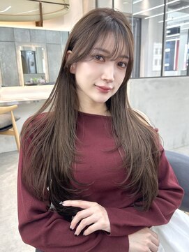 ロンドシエル 横浜(Lond ciel) オリーブグレー/レイヤーカット/黒髪/マロンベージュ/横浜