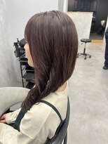 クラン 六甲道(Chlan)&nbsp;デジタルパーマ　鎖骨セミディ　ラベンダーブラウン