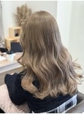 ブリーチ2回ミルクティーブロンド