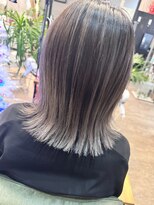 ルーナヘアー(LUNA hair) バレイヤージュ ボブ ベージュ グレージュ ブリーチ10代20代30代