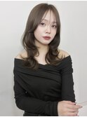 韓国ヘア/顔周りカット/レイヤーカット/ベージュ/ロング