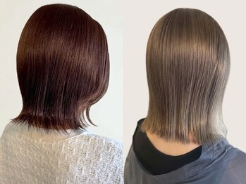 ベルメール ヘアー(Belle mer hair)の写真/福間駅3分*オーガニックカラー等こだわり商材でダメージレス◎ブリーチ/ダブルカラー/ハイトーンもお任せ♪