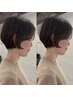 【骨格矯正】トップふんわり大人ショートカット+艶カラー+色持ち◎ケアTR