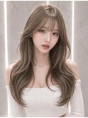 透明感カラーくびれヘアハイレイヤー韓国風パーマワンホンヘア☆