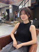 ゴート 泉佐野(G.O.A.T)&nbsp;小顔見え◎顔まわりレイヤーの大人可愛いショートボブ