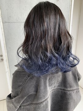 リアン(Lien) Lien☆毛先カラー×デザインカラー×イノセントブルー