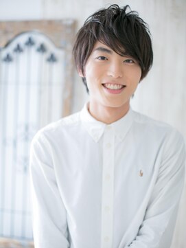 メンズヘア ビーセカンド 草加店(MENS HAIR B-2) 厚めバングが新鮮！黒髪フェザーマッシュF〈草加〉〈メンズ〉