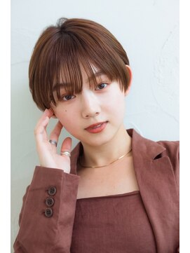 ユアーズヘア 新宿WEST(youres hair) 大人可愛い☆すっきりハンサムショート　センターパート