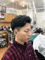 ワイズヘアーサカモト(Y’s hair sakamoto) アップバングツーブロックヘアー