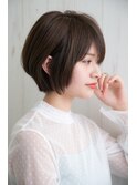 ナチュラルショートボブ*シースルーバング Opio服部