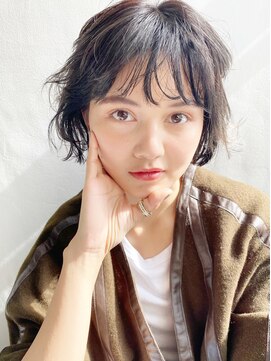 アイティーバイアルバム 松戸店(IT by ALBUM) ウェーブボブ_ミニウルフテラコッタくすみブルー_8120