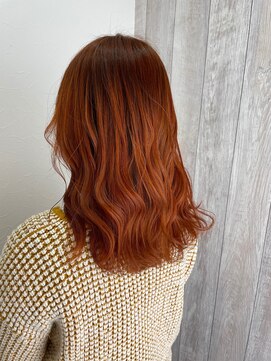 シエル 立川店(CIEL) 【CIEL×久光】アプリコットオレンジ×ウェーブロング