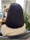 ロングボブスタイル/マットブラウン