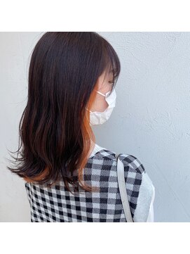 ジュエ ヘアー デザイン(Jue hair design) チラ見えオレンジインナー