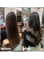 ピーターウォンヘアー(PETAR WONG HAIR)&nbsp;艶巻き×カラーエステ（ホワイトグレージュver）