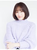 面長さんに最適◎大人かわいいひし形ボブ