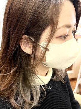 ヘアカフェ コトノハ(hair cafe Kotonoha) 【コトノハ】インナーカラーシアーグレージュグレーベージュ