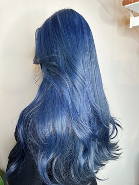 ピークスヘア(peaks hair) ブルーカラー 青髪 ライトブルー プリカール ジェルカラー