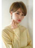 大人ショート☆大人可愛い♪前下がりショートボブ丸みショート
