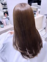 韓国艶々ストレートヘアレイヤーカット顔まわり前髪カット