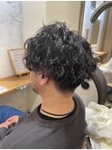 波巻き束感ショートツーブロックマッシュアップバングコンマヘア