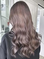 リア(riah)&nbsp;ダブルカラーミルクティーベージュレイヤーカット韓国ヘア