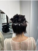 ボブヘアアレンジ/結婚式お呼ばれヘア/袴アレンジ/卒業式ヘア